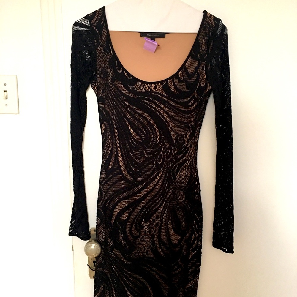 BCBG Maxazria black lacy dress